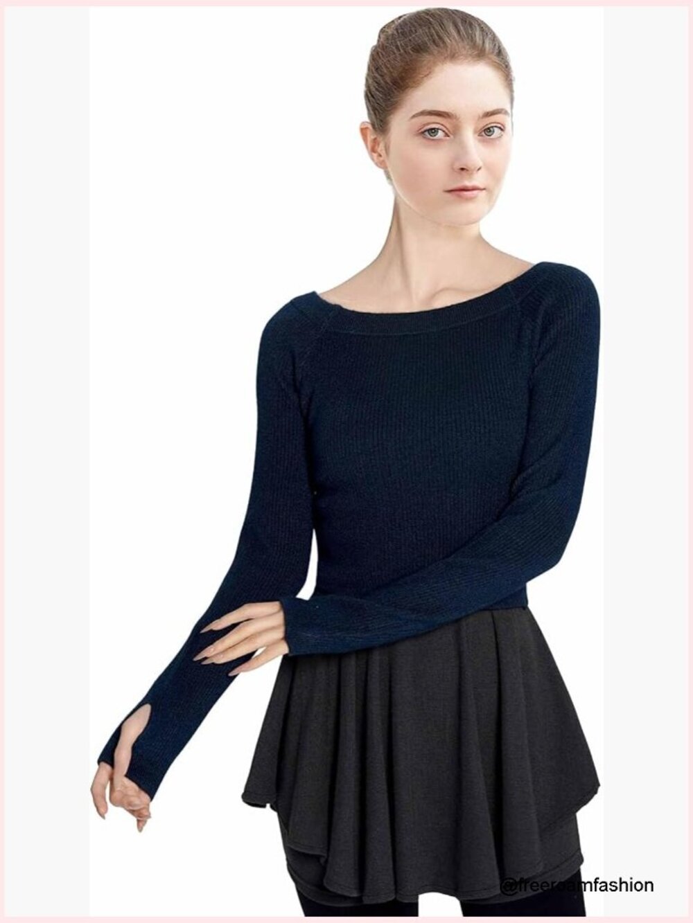 Long Sleeve Dance Sweater Soft Ballet Warm Up Pullover for Leotards